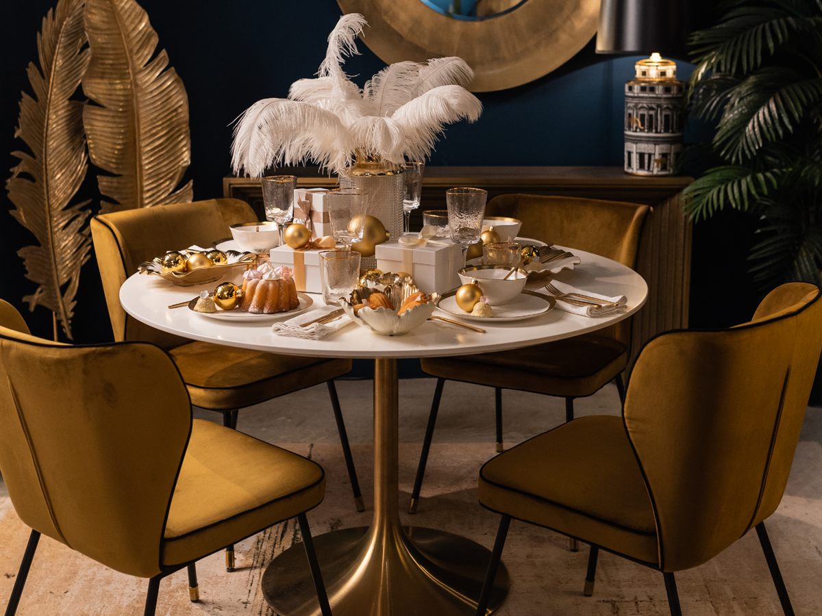 Weihnachtliche Tischdeko.