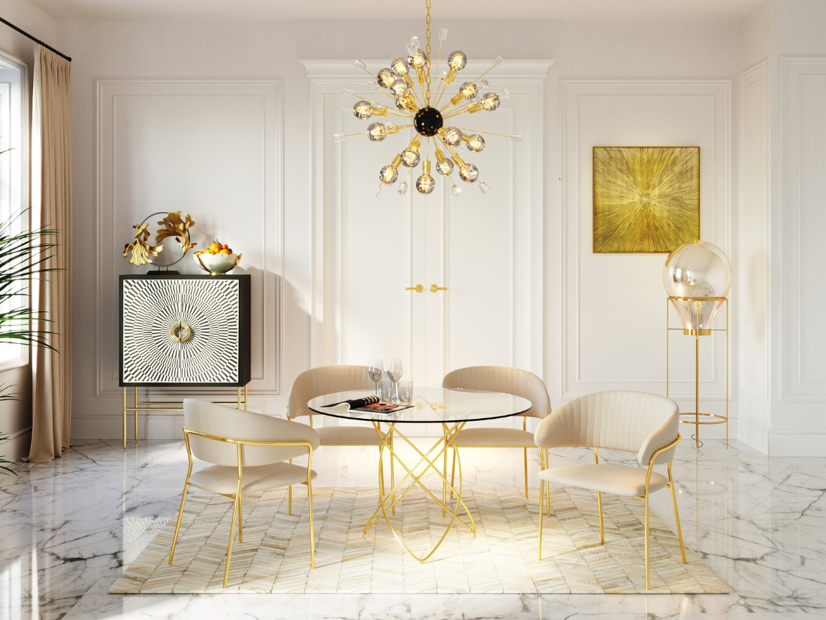 Einrichten mit Gold.