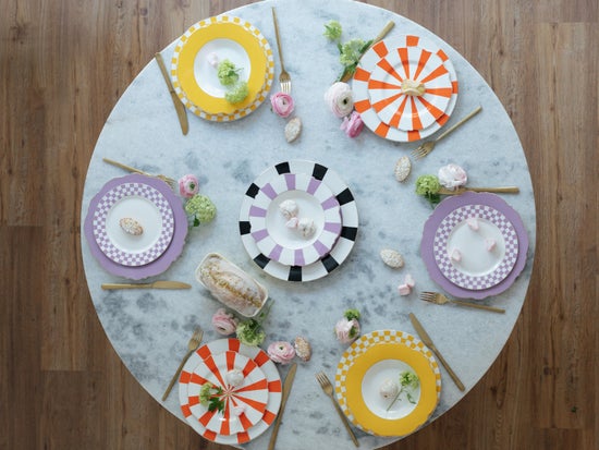 Moderne Geschirr Sets aus Steingut – weiß & bunt