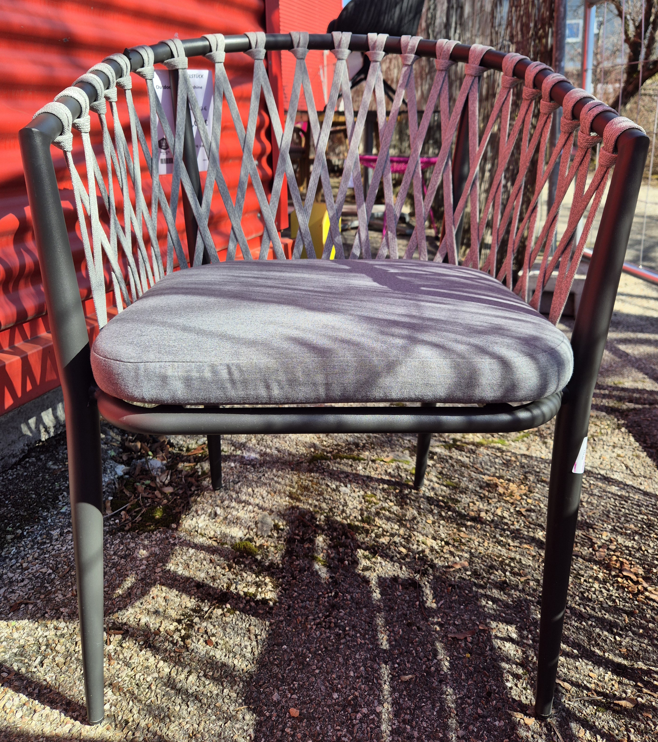 Outdoor Stuhl Sunshine Grau - Einzelstück – Grafik-1.