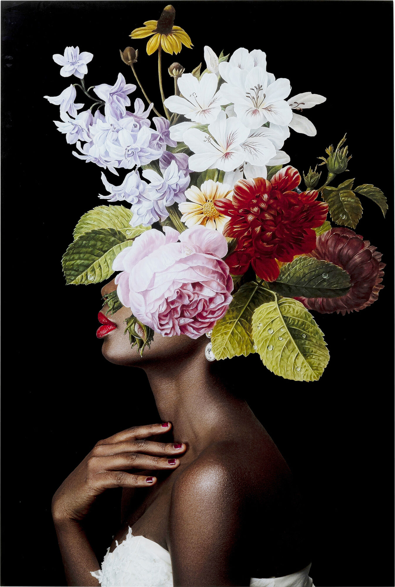 Glasbild Ms. Bouquet 80x120cm KARE Online GmbH