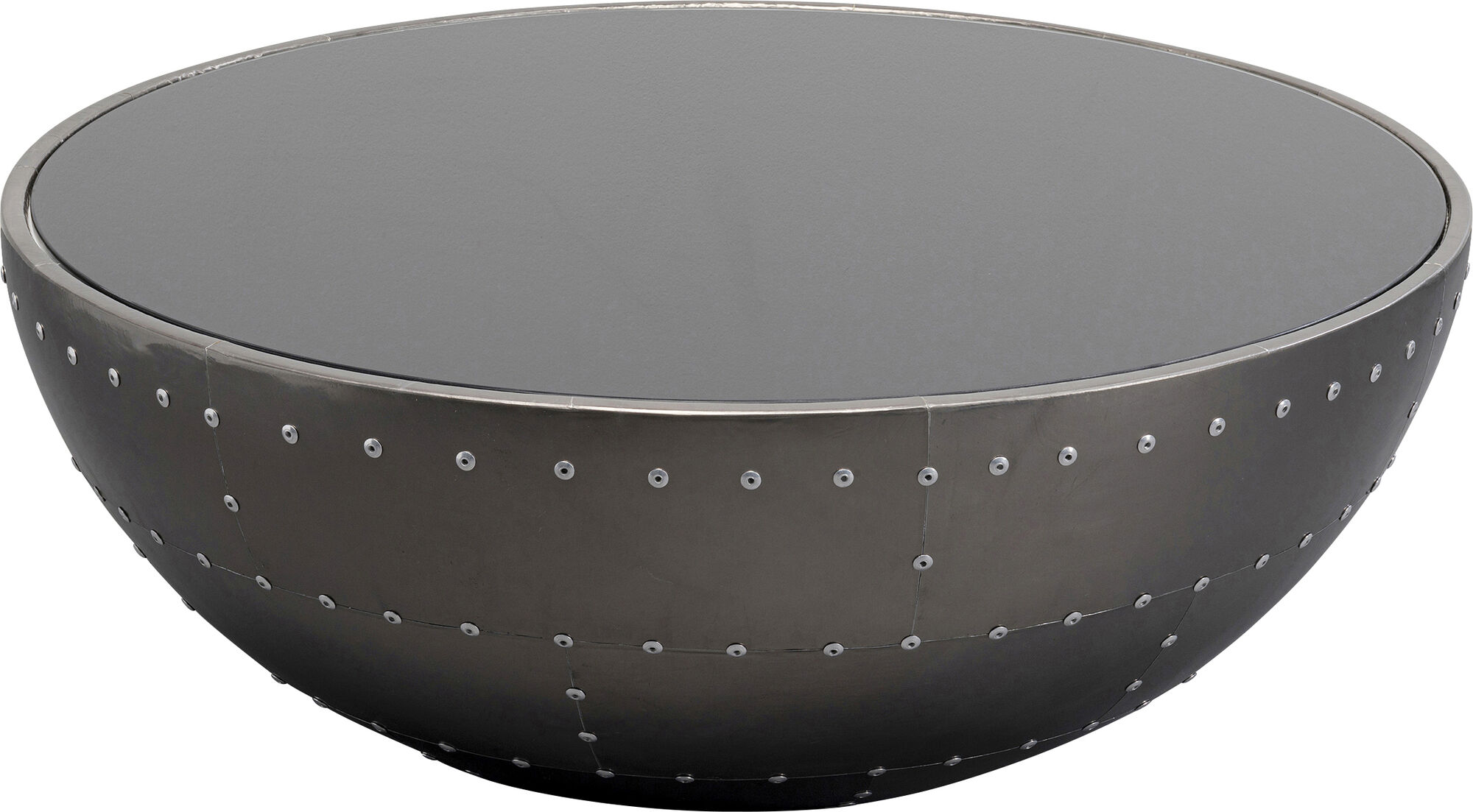 Couchtisch Lounge Schwarz Graphit Ø83cm - Einzelstück – Grafik-1.