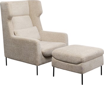 Sessel +Hocker Quinn High Beige - Einzelstück – Grafik-1.