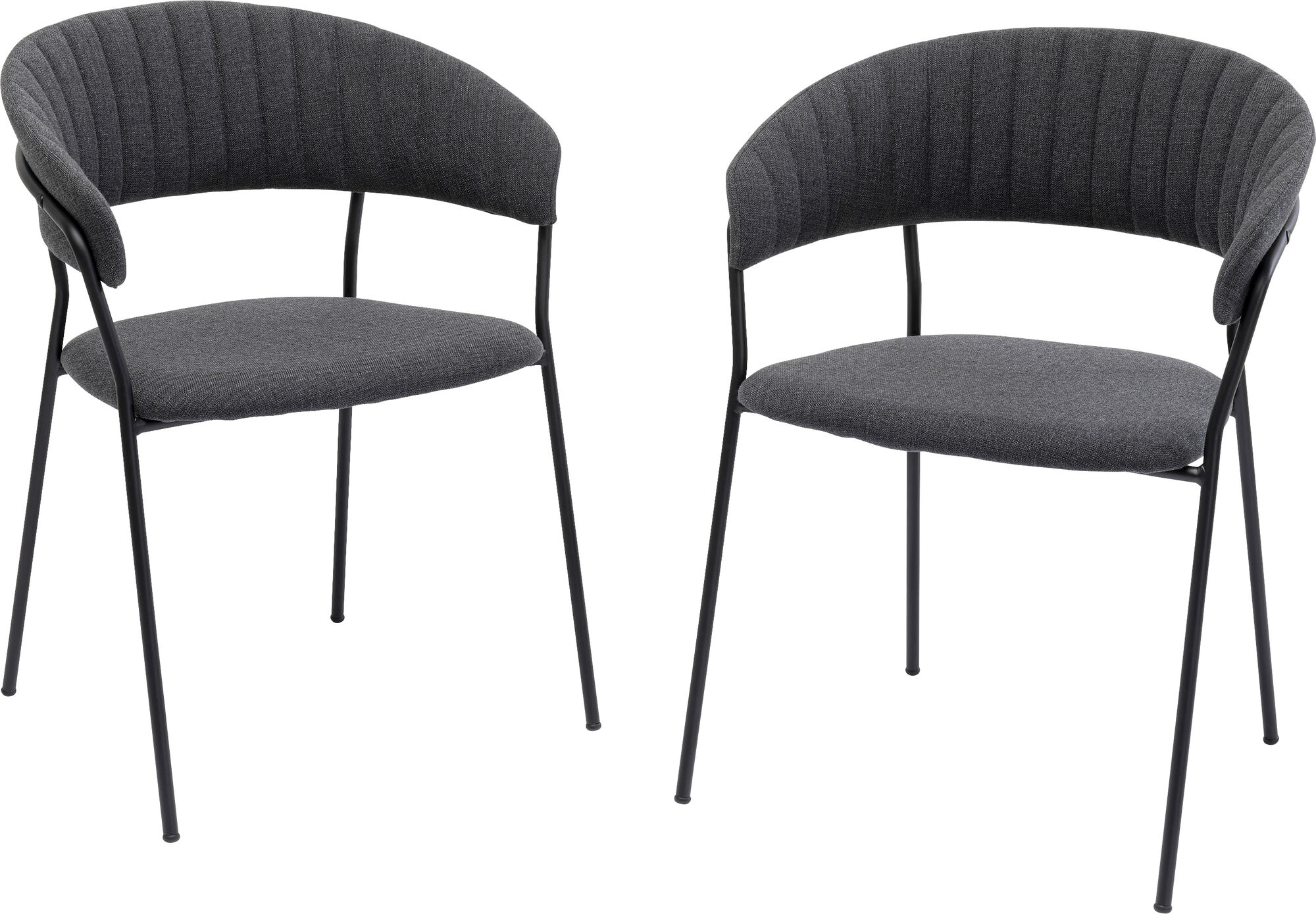 Armlehnstuhl Belle Anthrazit (2/Set) – Grafik-1.