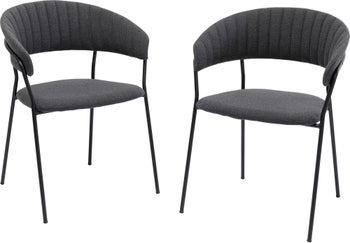 Armlehnstuhl Belle Anthrazit (2/Set) – Grafik-1.