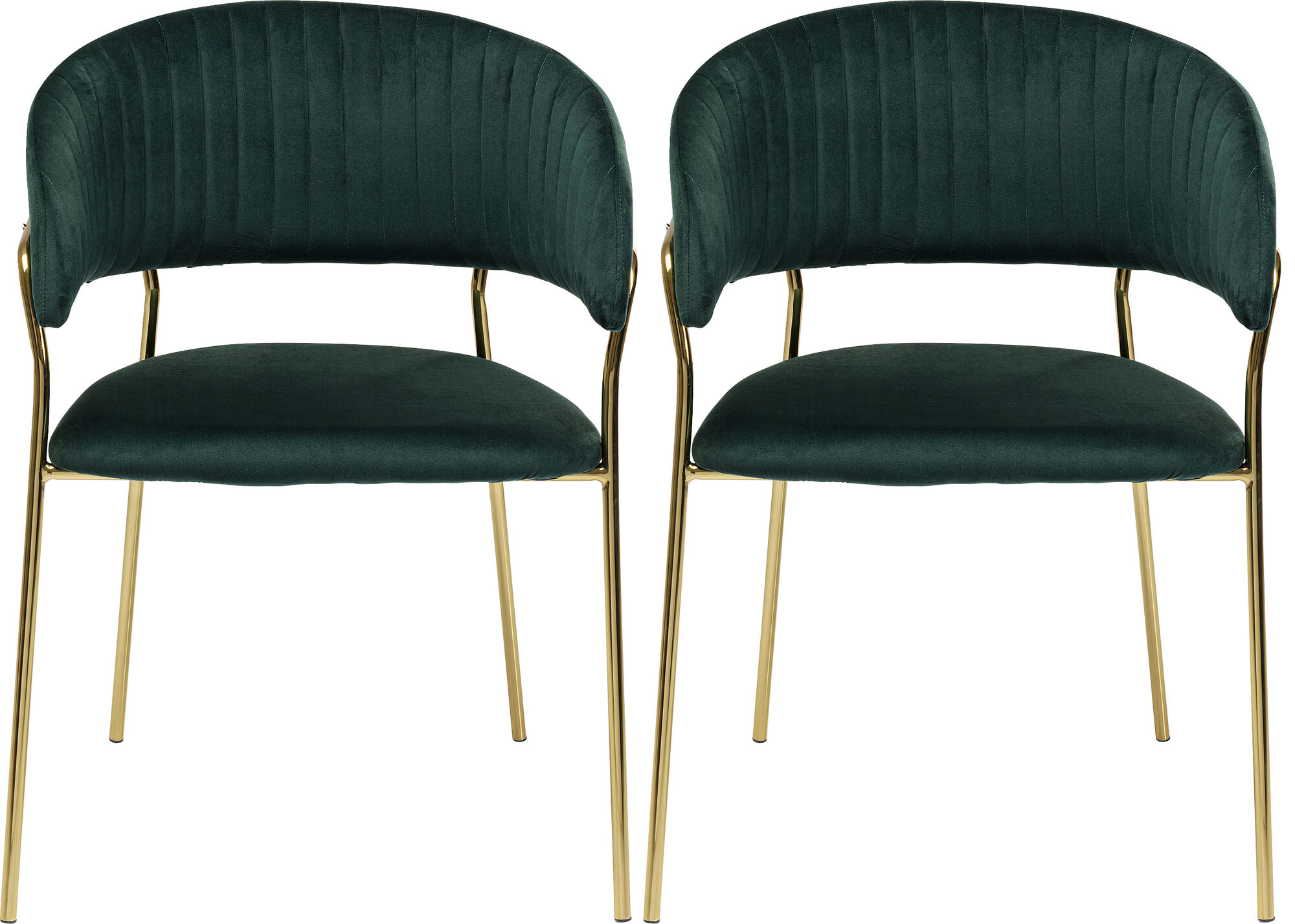 Armlehnstuhl Belle Velvet Grün (2/Set) – Grafik-1.