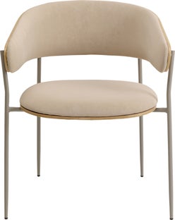 Armlehnstuhl Cindy Greige - Einzelstück – Grafik-1.