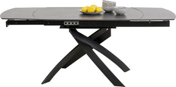 Ausziehtisch Twist Schwarz 120(30+30)x90cm – Grafik-1.