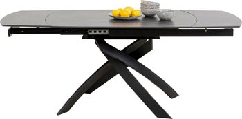 Ausziehtisch Twist Schwarz 120(30+30)x90cm – Grafik-1.
