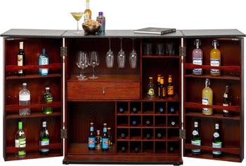 Barschrank Globetrotter 100x114cm - Einzelstück – Grafik-1.