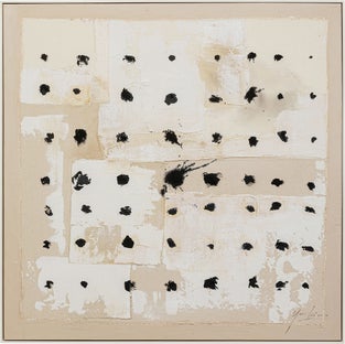 Gerahmtes Bild Creative Dots 120x120cm - Einzelstück – Grafik-1.