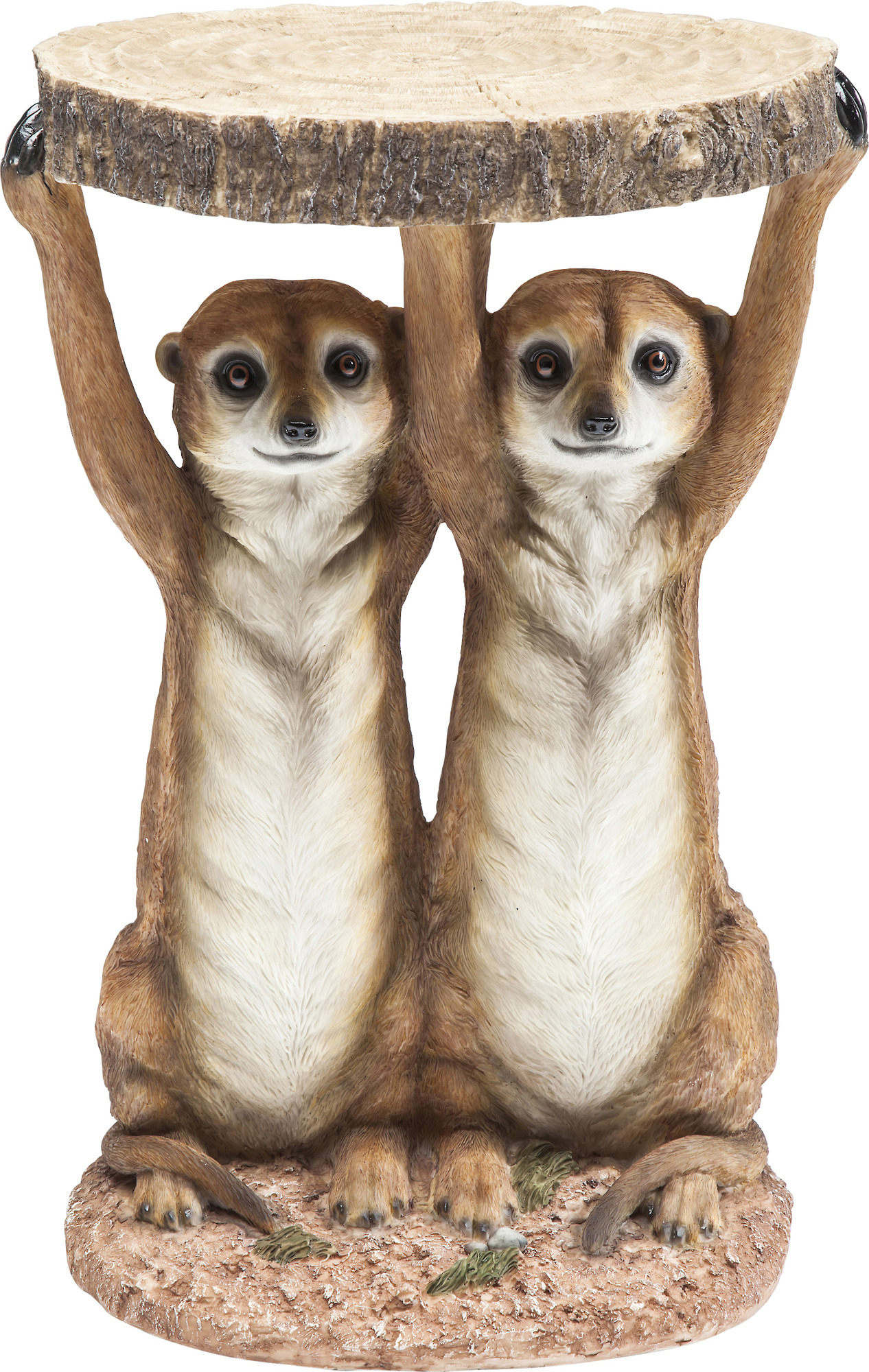 Beistelltisch Animal Meerkat Sisters Ø33cm