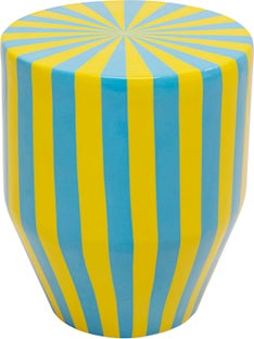 Beistelltisch Candy Stripes Blau Ø30cm – Grafik-1.