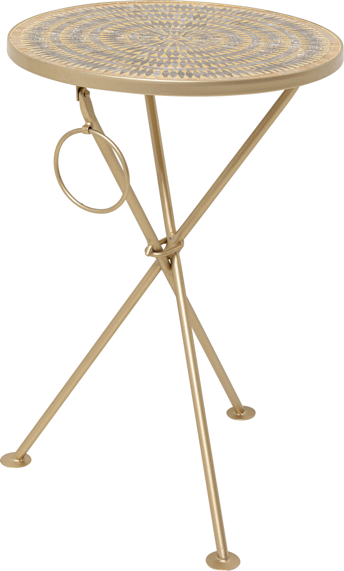 Beistelltisch Clack Mosaic Braun Ø35cm – Grafik-1.