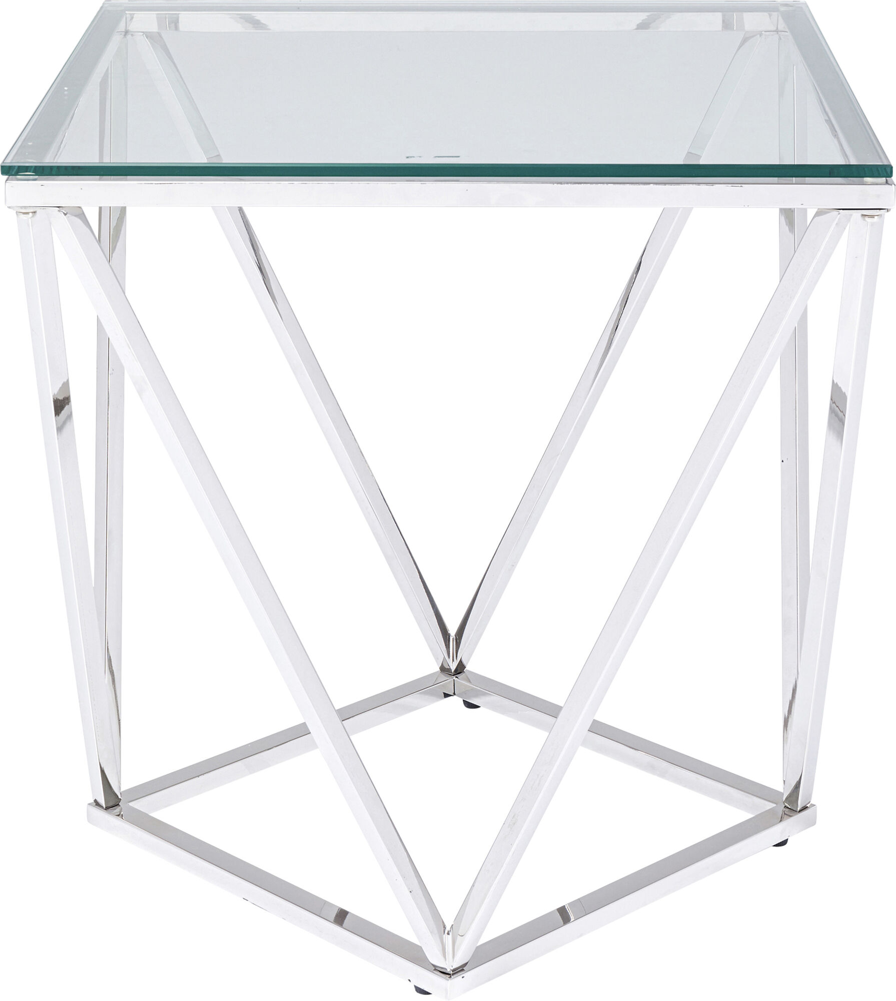 Beistelltisch Cristallo Silber 50x50cm – Grafik-1.