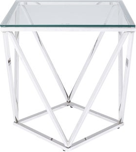 Beistelltisch Cristallo Silber 50x50cm – Grafik-1.