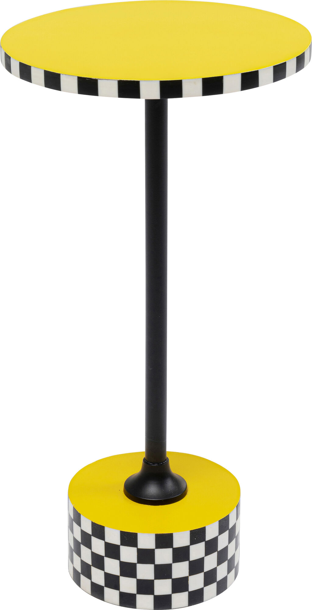 Beistelltisch Domero Checkers Gelb Ø25cm – Grafik-1.