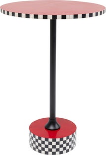 Beistelltisch Domero Checkers Rot Ø40cm – Grafik-1.