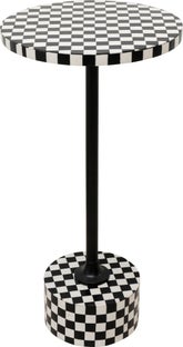 Beistelltisch Domero Chess Schwarz Weiß Ø25cm – Grafik-1.