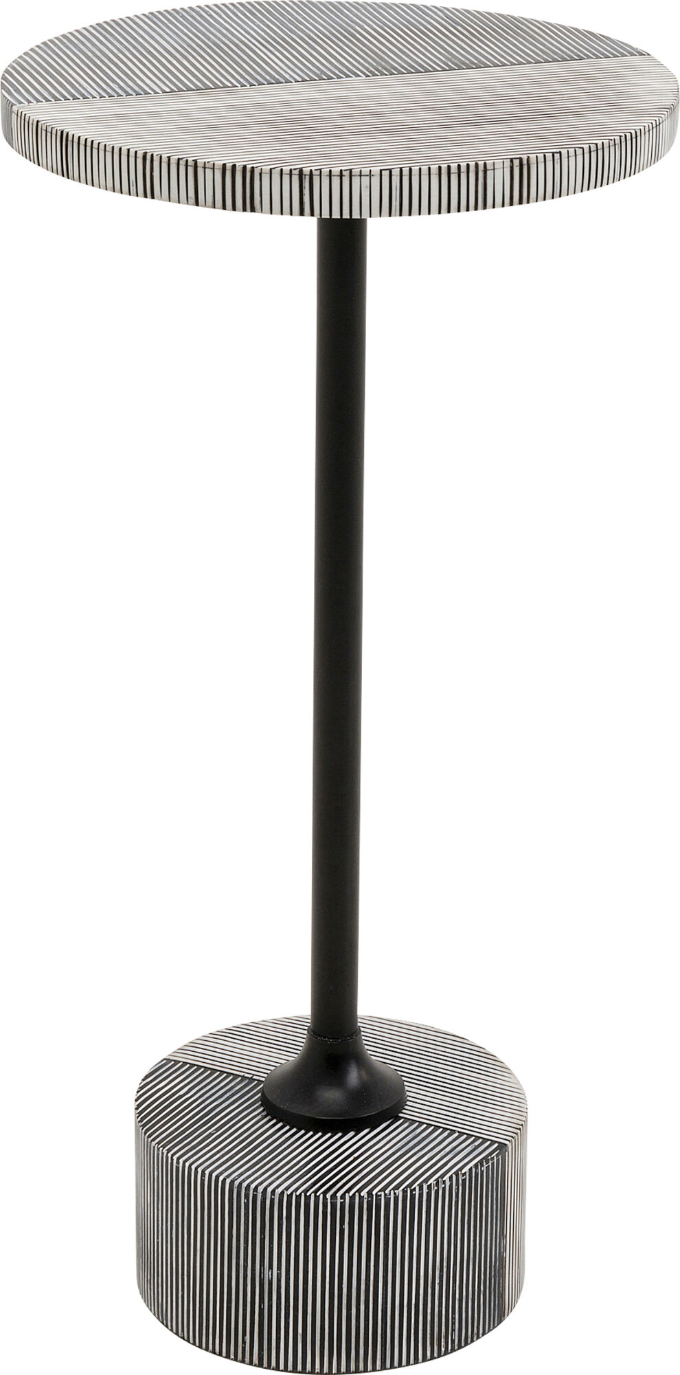 Beistelltisch Domero Double Schwarz Ø25cm – Grafik-1.