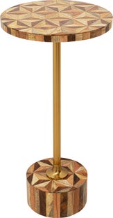 Beistelltisch Domero Geo Braun Ø25cm – Grafik-1.