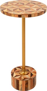 Beistelltisch Domero Geo Braun Ø25cm – Grafik-1.