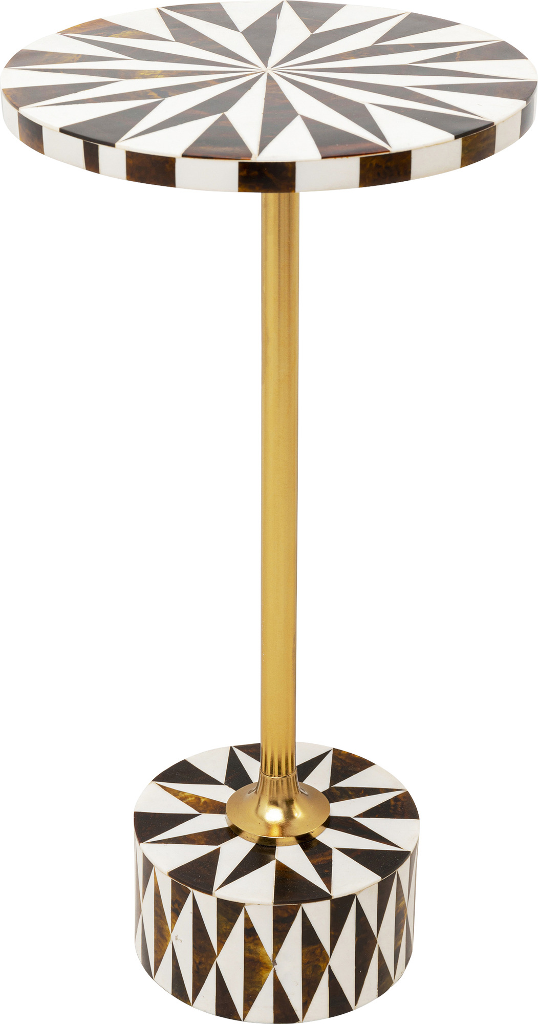 Beistelltisch Domero Star Braun Weiß Ø25cm