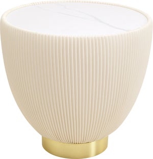 Beistelltisch Endless Vegas Weiß Ø47cm – Grafik-1.