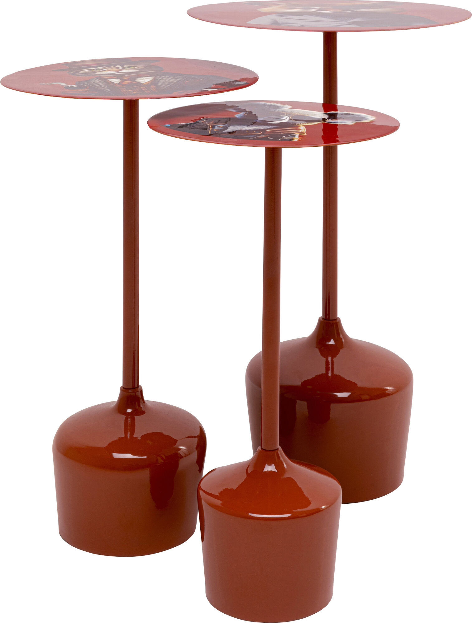 Beistelltisch Gentleman Animal Orange (3/Set) – Grafik-1.