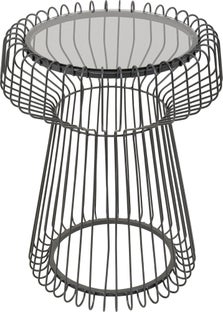 Beistelltisch Lisboa Schwarz Ø38cm – Grafik-1.