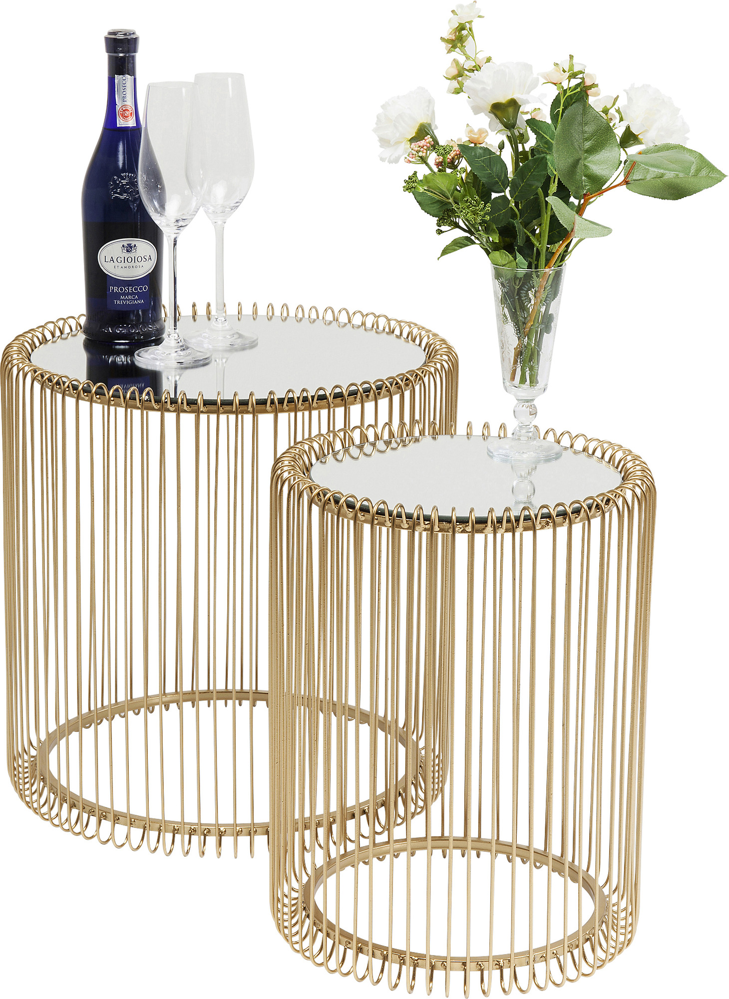 Beistelltisch Wire Brass (2/Set)