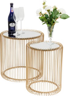 Beistelltisch Wire Brass (2/Set) – Grafik-1.