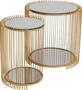 Produkt: Beistelltisch Wire Double Brass (2/Set).
