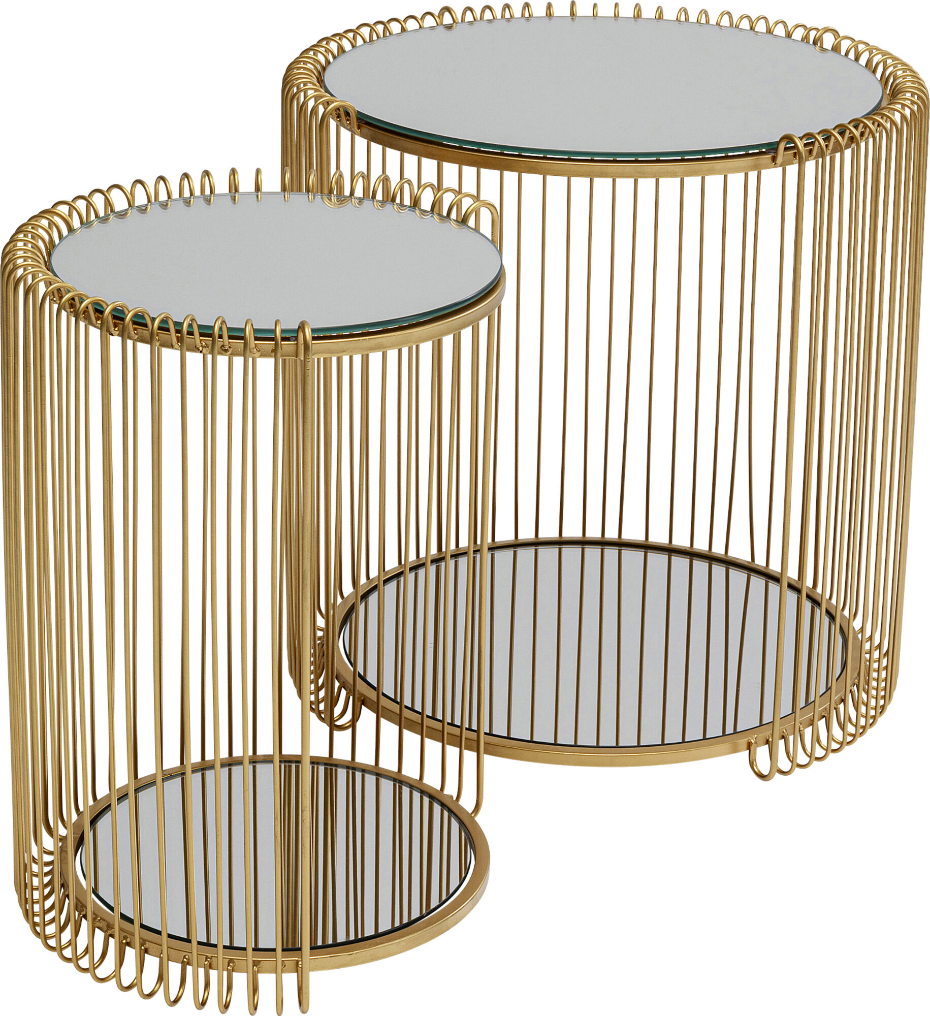 Beistelltisch Wire Double Brass (2/Set) – Grafik-1.