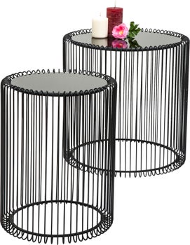 Produkt: Beistelltisch Wire Schwarz Ø44cm (2/Set).