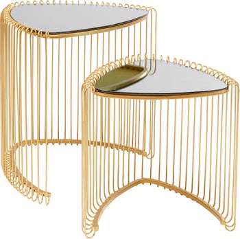 Produkt: Beistelltisch Wire Triangle Gold (2/Set).