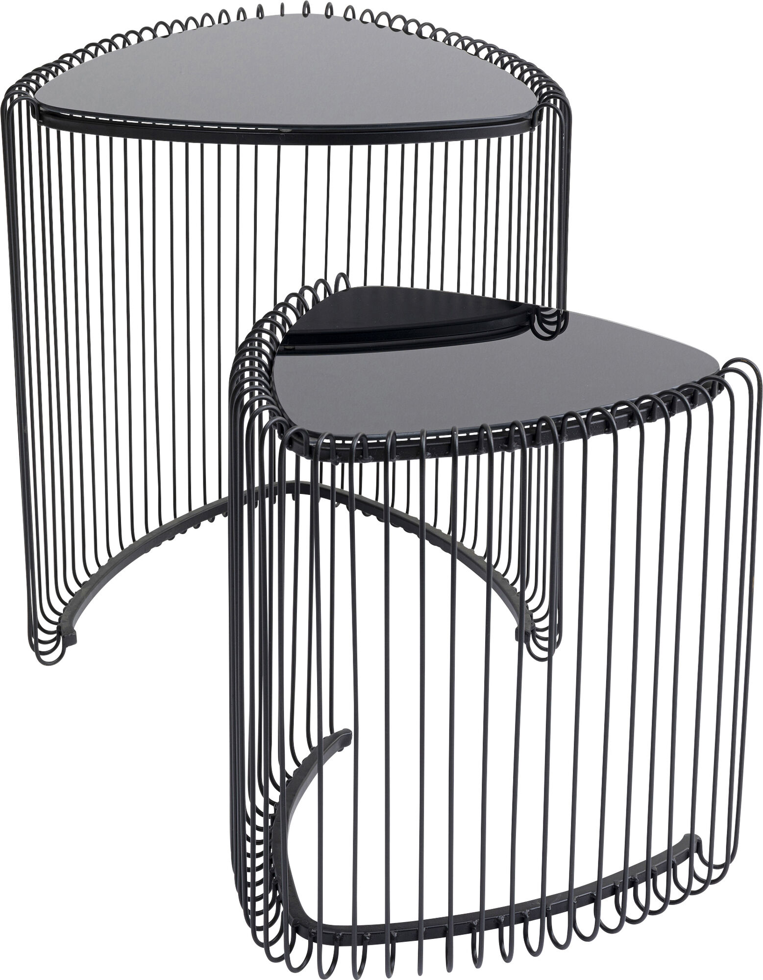 Beistelltisch Wire Triangle Schwarz (2/Set) – Grafik-1.
