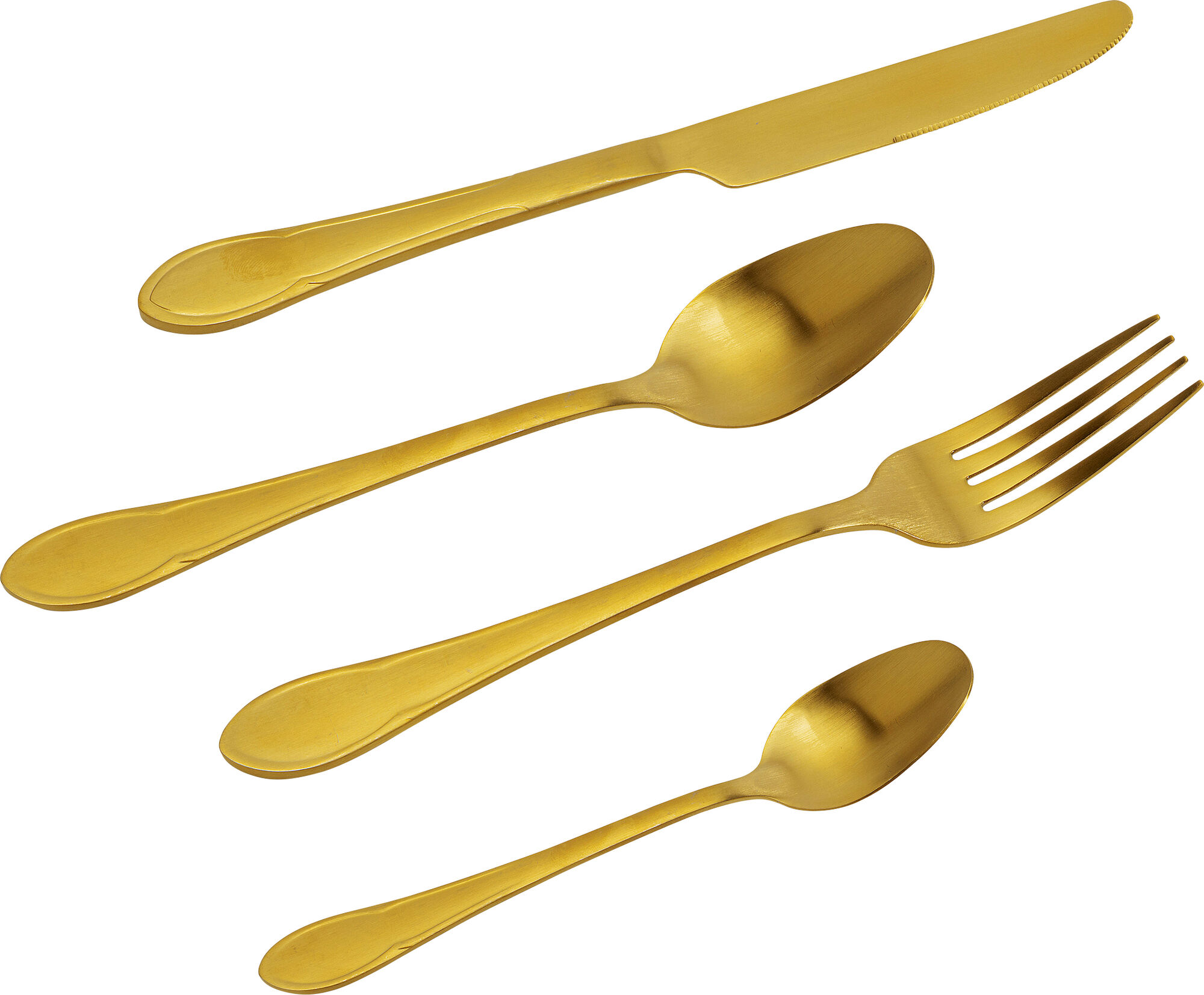 Besteck Cucina Gold Matt (16/tlg.) – Grafik-1.