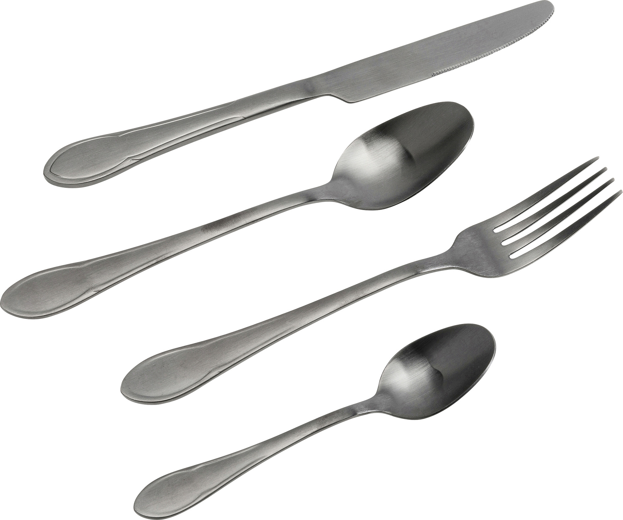 Produkt: Besteck Cucina Schwarz Matt (16/tlg.).