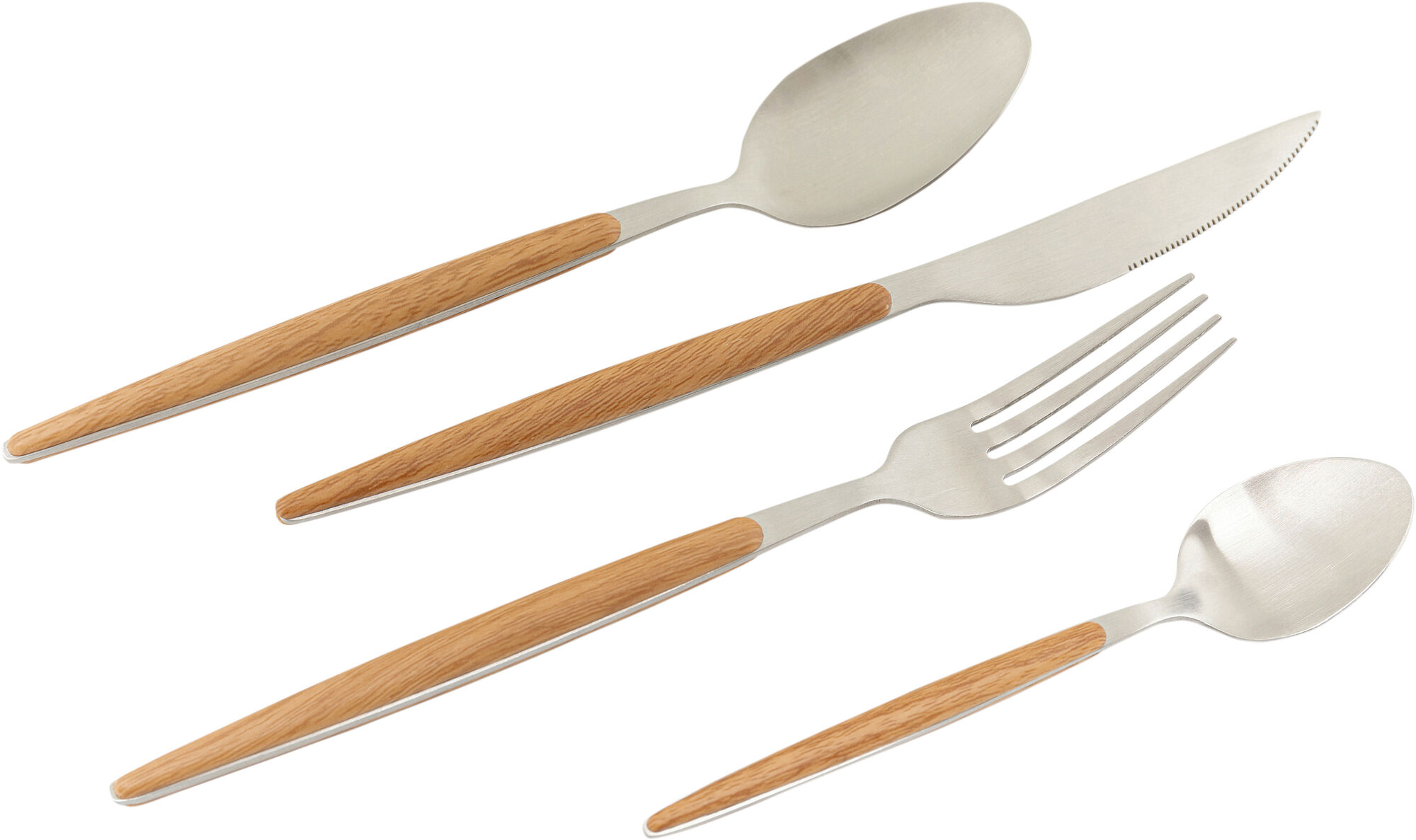 Besteck Paris Nature Silber Matt (16/tlg.) – Grafik-1.