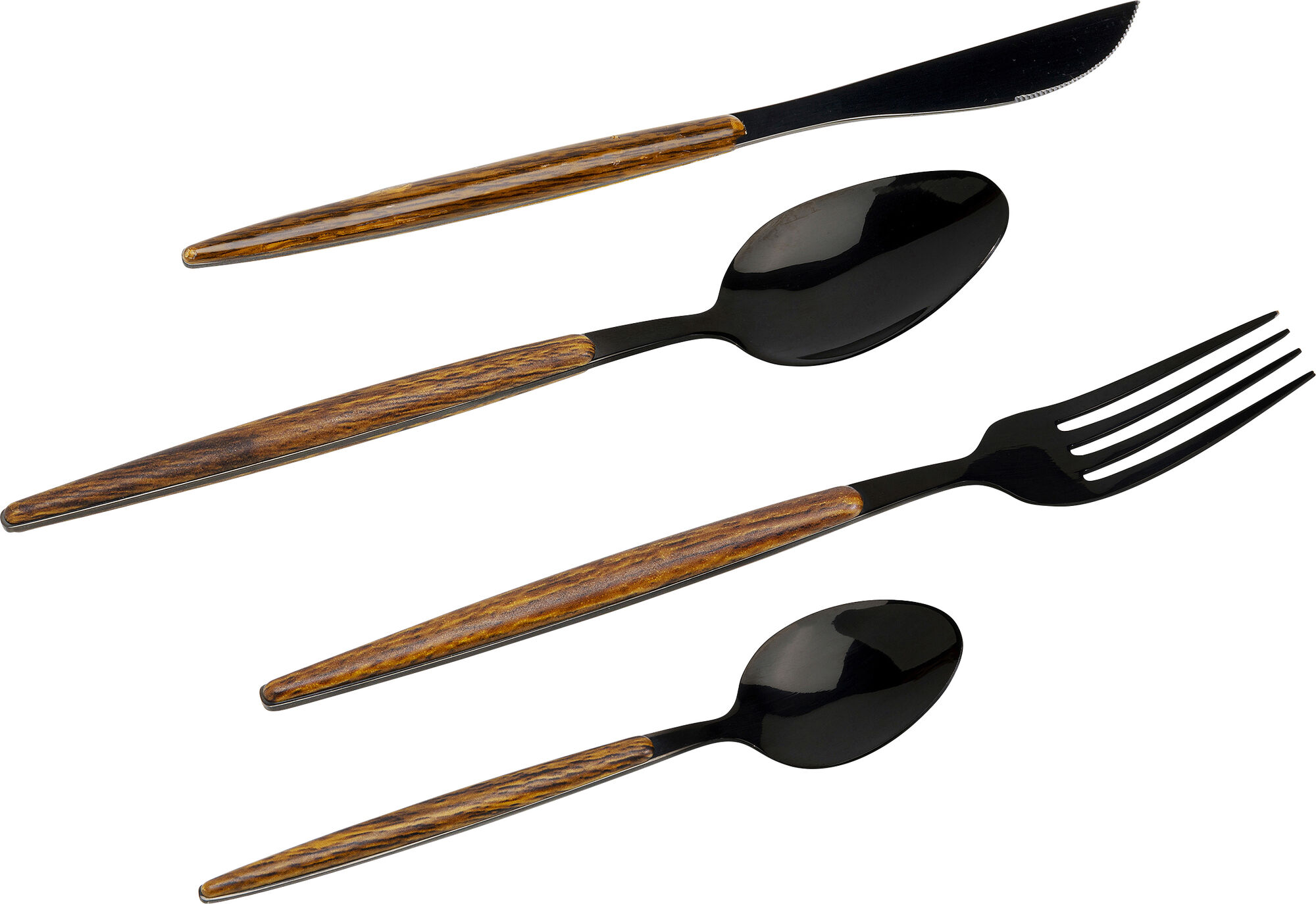 Besteck Paris Schwarz Matt (16/tlg.) – Grafik-1.