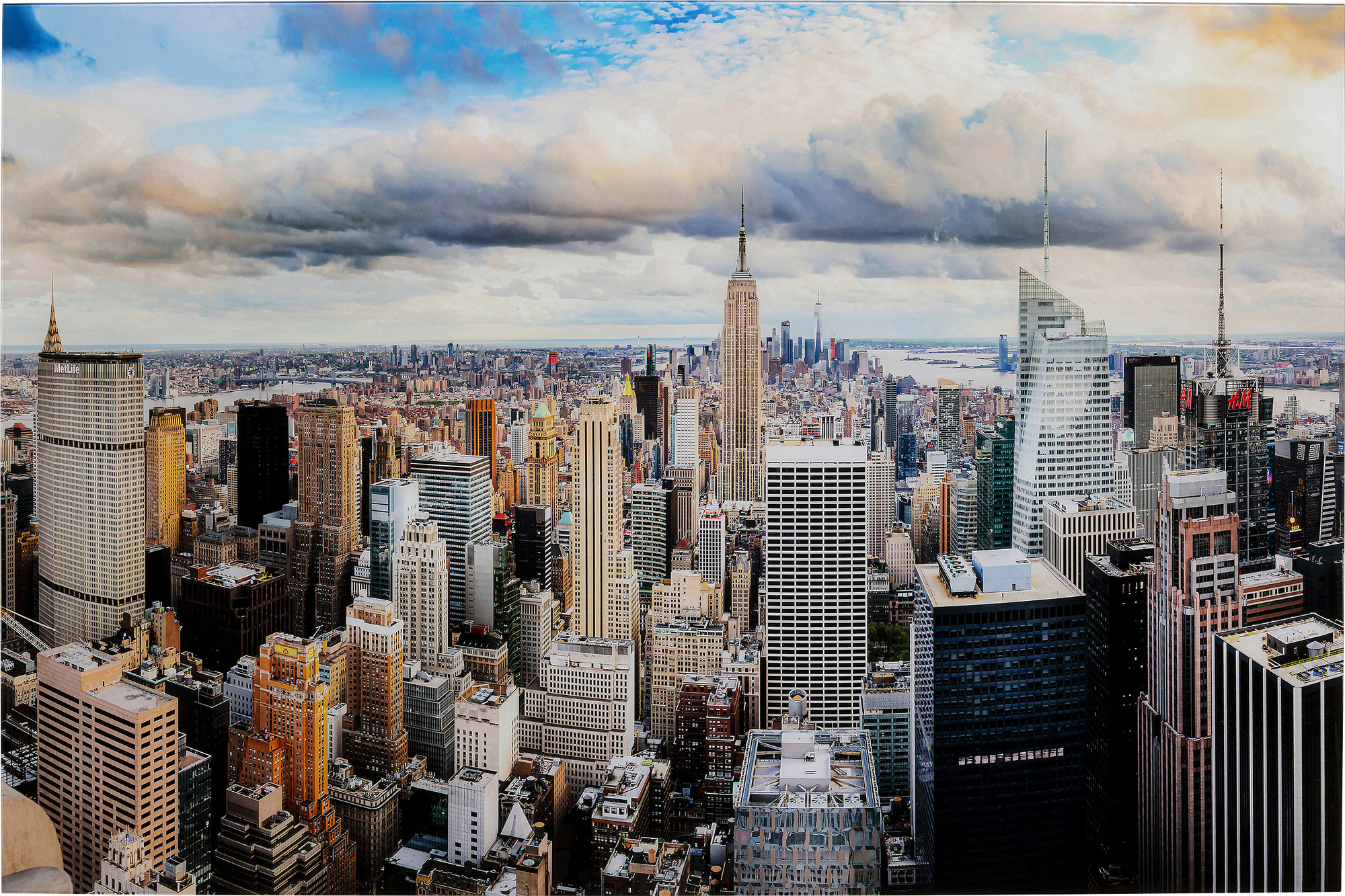 Bild Glas City View 150x100cm