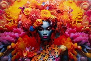 Bild Glas Flowers Dream Women 80x120cm – Grafik-1.