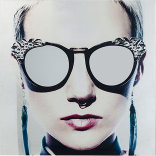 Bild Glas Metallic Girlie 120x120cm – Grafik-1.