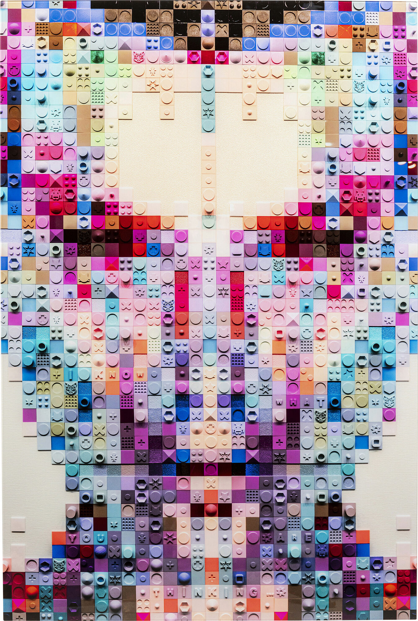 Bild Glas Pixel Face 120x80cm – Grafik-1.