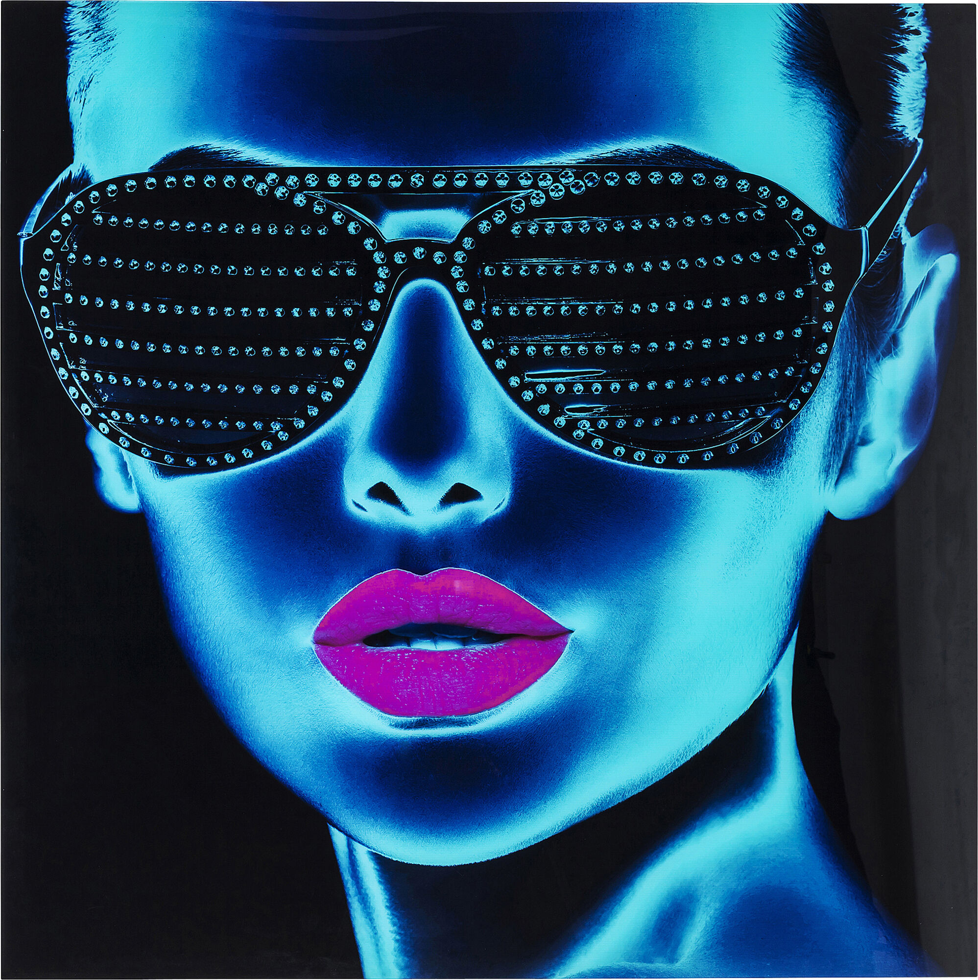 Bild Glas Tough Girl 120x120cm – Grafik-1.