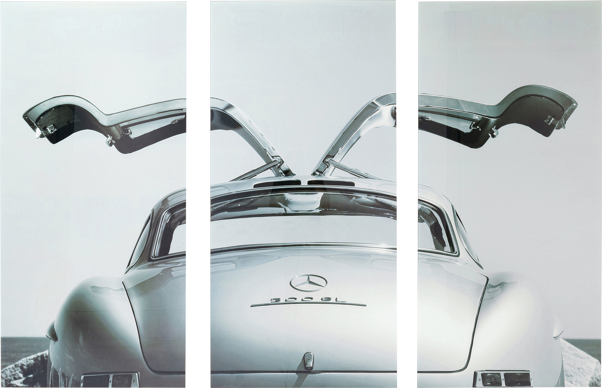 Bild Glas Triptychon Oldtimer Back 240x160cm