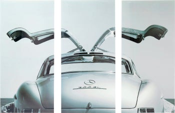 Bild Glas Triptychon Oldtimer Back 240x160cm – Grafik-1.