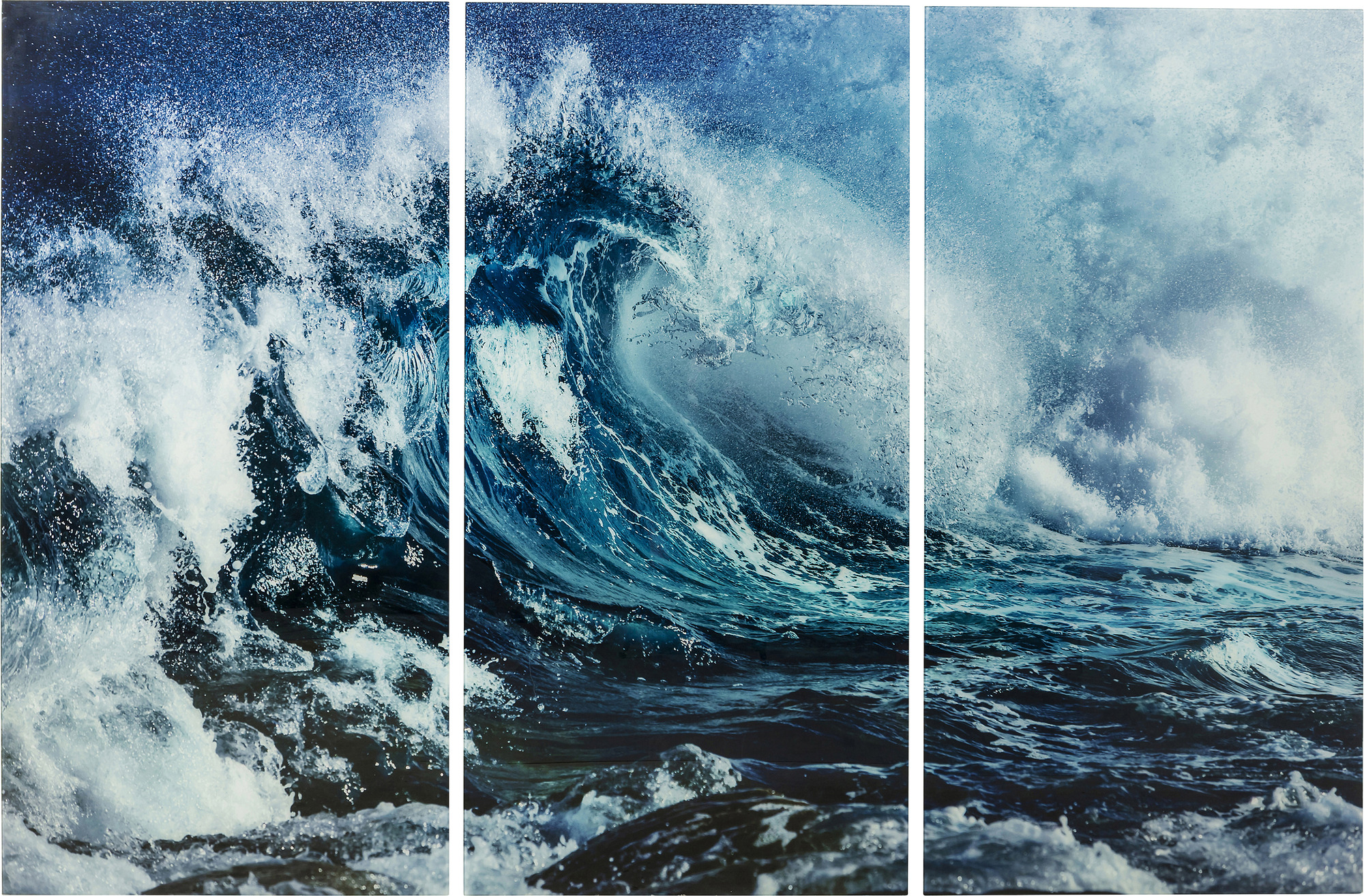 Bild Glas Triptychon Wave (3/Set)
