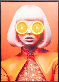 Bild Lady Sunglasses Gelb LED 50x70cm – Grafik-1.